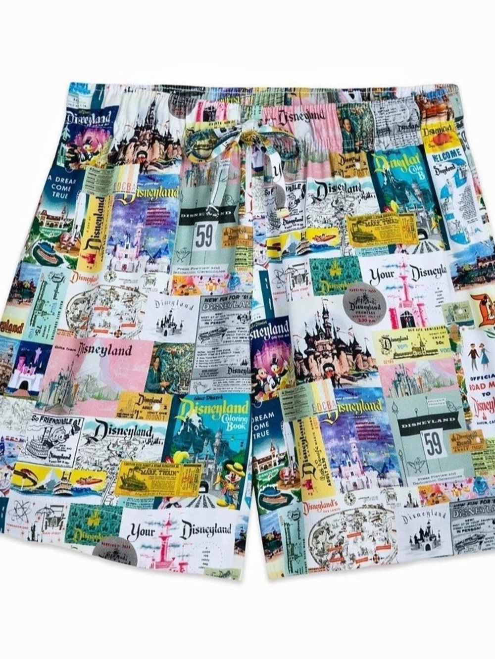 Disney 100 Disneyland Eras Collage Woven Shorts 2XL